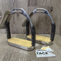 Flexi Stirrup Irons, grips *gc, clean & dirty/residue, discolored grips, stiff, rubs, stains
