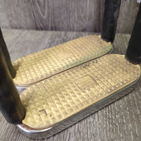 Flexi Stirrup Irons, grips *gc, clean & dirty/residue, discolored grips, stiff, rubs, stains
