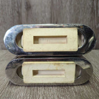 Flexi Stirrup Irons, grips *gc, clean & dirty/residue, discolored grips, stiff, rubs, stains
