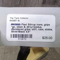 Flexi Stirrup Irons, grips *gc, clean & dirty/residue, discolored grips, stiff, rubs, stains
