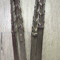Rsd Bridle, Braided Reins *gc/fair, dirty, v.scraped throatlatch, creases, dents, stiff
