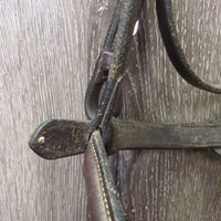 Rsd Bridle, Braided Reins *gc/fair, dirty, v.scraped throatlatch, creases, dents, stiff
