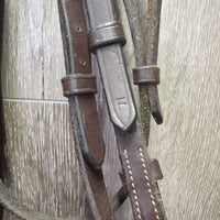 Rsd Bridle, Braided Reins *gc/fair, dirty, v.scraped throatlatch, creases, dents, stiff
