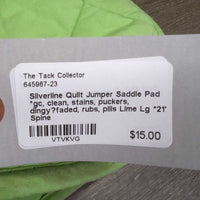 Quilt Jumper Saddle Pad *gc, clean, stains, puckers, dingy?faded, rubs, pills
