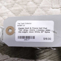Quilt & Fleece Half Pad *fair, dingy, stains, v.clumpy, older, thin edges, clean
