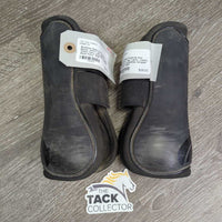 Open Front & Hind Boots, velcro *gc, v.dirty, v.dusty, faded, hairy, scratches, scrapes
