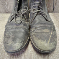 Pr Paddock Boots, laces *fair, v.faded, dirty, scuffs, flattened/folded toes, older, undone stitching
