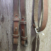 Rsd/FS Padded Thick Bridle, Braided Reins *gc/fair, older, dirty, stiff, dry, v.tight keepers
