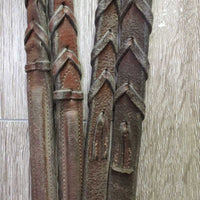 Rsd/FS Padded Thick Bridle, Braided Reins *gc/fair, older, dirty, stiff, dry, v.tight keepers
