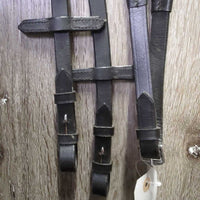 Rsd/Padded Monocrown Bridle, Rubber Reins *vgc/xc, dusty, stiff, v.loose keepers, mnr creases

