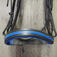 Rsd/Padded Monocrown Bridle, Rubber Reins *vgc/xc, dusty, stiff, v.loose keepers, mnr creases
