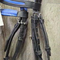 Rsd/Padded Monocrown Bridle, Rubber Reins *vgc/xc, dusty, stiff, v.loose keepers, mnr creases
