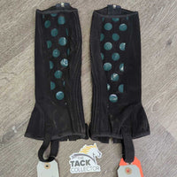 JUNIORS Synthetic Half Chaps, Zips, bag *like new, mnr dirt?dusty
