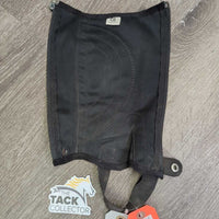 JUNIORS Synthetic - Microsuede Half Chaps *gc, v.dirty, v.faded, scratches, stains
