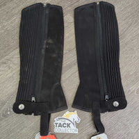 JUNIORS Synthetic Half Chaps, Zips, bag *like new, mnr dirt?dusty

