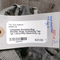 Collapsible Grooming Bag, Shoulder Strap, Drawstring Top *gc, v.dirty/filthy
