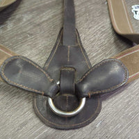Elastic Breastplate, snaps *gc/fair, v.thin fleece, older, dusty, zholes, scrapes, dirt
