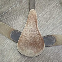 Elastic Breastplate, snaps *gc/fair, v.thin fleece, older, dusty, zholes, scrapes, dirt
