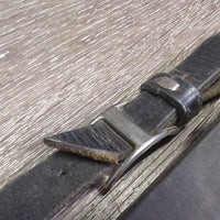 Elastic Breastplate, snaps *fair, older, clumpy fleece, creases, trimmed ends, xholes, stretched, faded & stains
