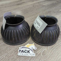 Soft Ribbed Rubber Bell Boots, velcro, tag *gc, dirty, dusty, scratches
