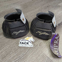 Soft Ribbed Rubber Bell Boots, velcro, tag *gc, dirty, dusty, scratches
