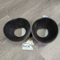 Soft Ribbed Rubber Bell Boots, velcro, tag *gc, dirty, dusty, scratches

