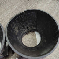 Soft Ribbed Rubber Bell Boots, velcro, tag *gc, dirty, dusty, scratches
