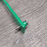 Green - Wide Gullet Bar, 2 Screws *vgc, mnr dings, rubs, peeled, spots & dust/dirt, older?
