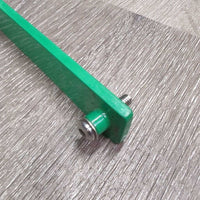 Green - Wide Gullet Bar, 2 Screws *vgc, mnr dings, rubs, peeled, spots & dust/dirt, older?
