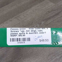 Green - Wide Gullet Bar, 2 Screws *vgc, mnr dings, rubs, peeled, spots & dust/dirt, older?
