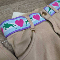 JUNIORS Hvy Cotton Euro Seat Breeches, Pull On *gc, sm seam holes, rubs, pills, stains & seam puckers
