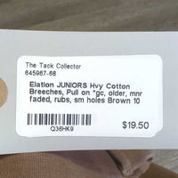 JUNIORS Hvy Cotton Breeches, Pull on *gc, older, mnr faded, rubs, sm holes
