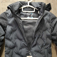 JUNIORS Hvy Puffy Jacket, detach Zipper Hood *vgc/xc, clean& mnr dirt
