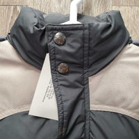 JUNIORS Puffy Jacket, Zipper, Snaps, detach snap Hood *vgc, mnr dirt & stains
