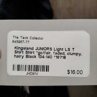 JUNIORS Light LS T Shirt Shirt *gc/fair, faded, clumpy, hairy

