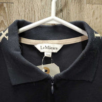 JUNIORS SS Polo Shirt, 1/4 Zip up *gc, hairy, faded, marks?stains
