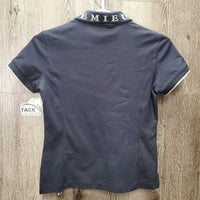 JUNIORS SS Polo Shirt, 1/4 Zip up *gc, hairy, faded, marks?stains
