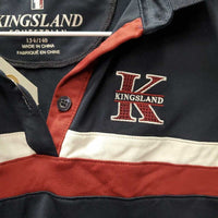 JUNIORS SS Polo Shirt, 1/4 Button Up *gc, older? puckers, mnr hairy
