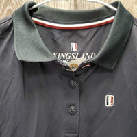 JUNIORS SS Polo Shirt, 1/4 Button Up *gc, older?, faded collar & cuffs
