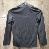 JUNIORS LS Polo Shirt, 1/4 Zip Up, mesh pits *vgc, older?, mnr seam rubs
