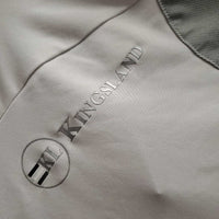 JUNIORS Polo Shirt, 1/3 Button up *gc, dingy, mnr pits & stains, shrunk?puckered mesh
