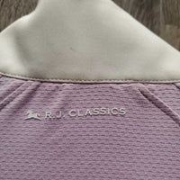 LS Show Shirt, 1/3 Zip Up, Snap Collar *xc/vgc, mnr cuff stains?dirt
