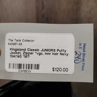 JUNIORS Puffy Jacket, Zipper *vgc, mnr hair
