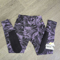 JUNIORS Riding Tight Breeches, Drawstring Waist, Pull on *gc, unstitched knee, mnr threads, popped ankle elastic, faded tag
