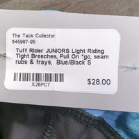 JUNIORS Light Riding Tight Breeches, Pull On *gc, seam rubs & frays
