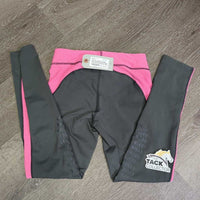JUNIORS Euro Seat Riding Tight Breeches, Pull On *gc/fair, faded, mnr snags, knee rubs, small holes, seam rubs & frayed stitching, faded tag
