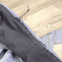 Light Fleece Full Seat Sticky Riding Tight Breeches, Pull On *gc/fair, v.rubbed & frayed seams, rubs, pilly, unstitched waist, cracking logos
