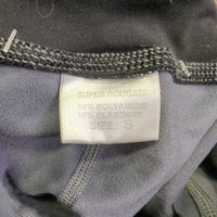 Light Fleece Full Seat Sticky Riding Tight Breeches, Pull On *gc/fair, v.rubbed & frayed seams, rubs, pilly, unstitched waist, cracking logos
