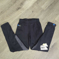 JUNIORS Fleece Lined WInter Breeches, Pull On *gc/fair, hairy, seat rubs & pills, older, faded knees
