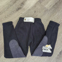 JUNIORS Fleece Lined WInter Breeches, Pull On *gc/fair, hairy, seat rubs & pills, older, faded knees
